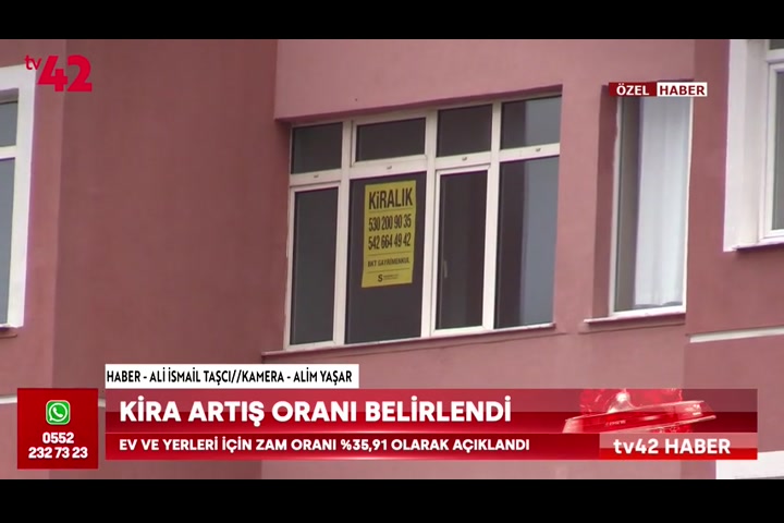 Kira artış oranı belirlendi